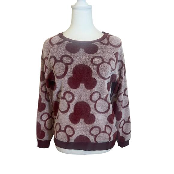 MICKEY MOUSE DISNEY FLEECE CREWNECK SWEATSHIRT WOMENS SIZE SMALL - Picture 1 of 9